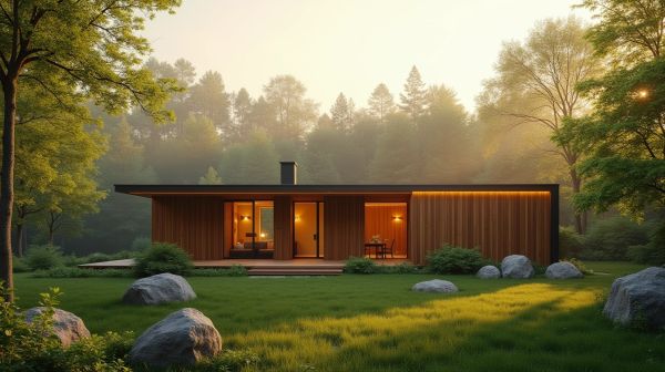 Révolutionnez votre espace de vie avec une maison en bois contemporaine
